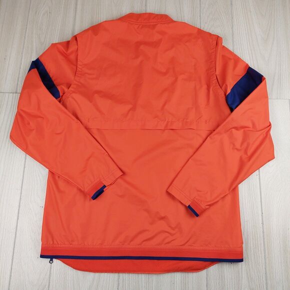 Nike Clemson Tigers 1/4 Zip Windbreaker Pullover Jacket Mens Medium Orange Vent - Picture 2 of 10